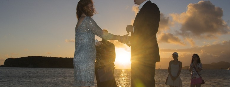 A sunset wedding in Esperanza